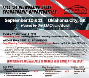 Sponsorships Available for Fall Networking Event